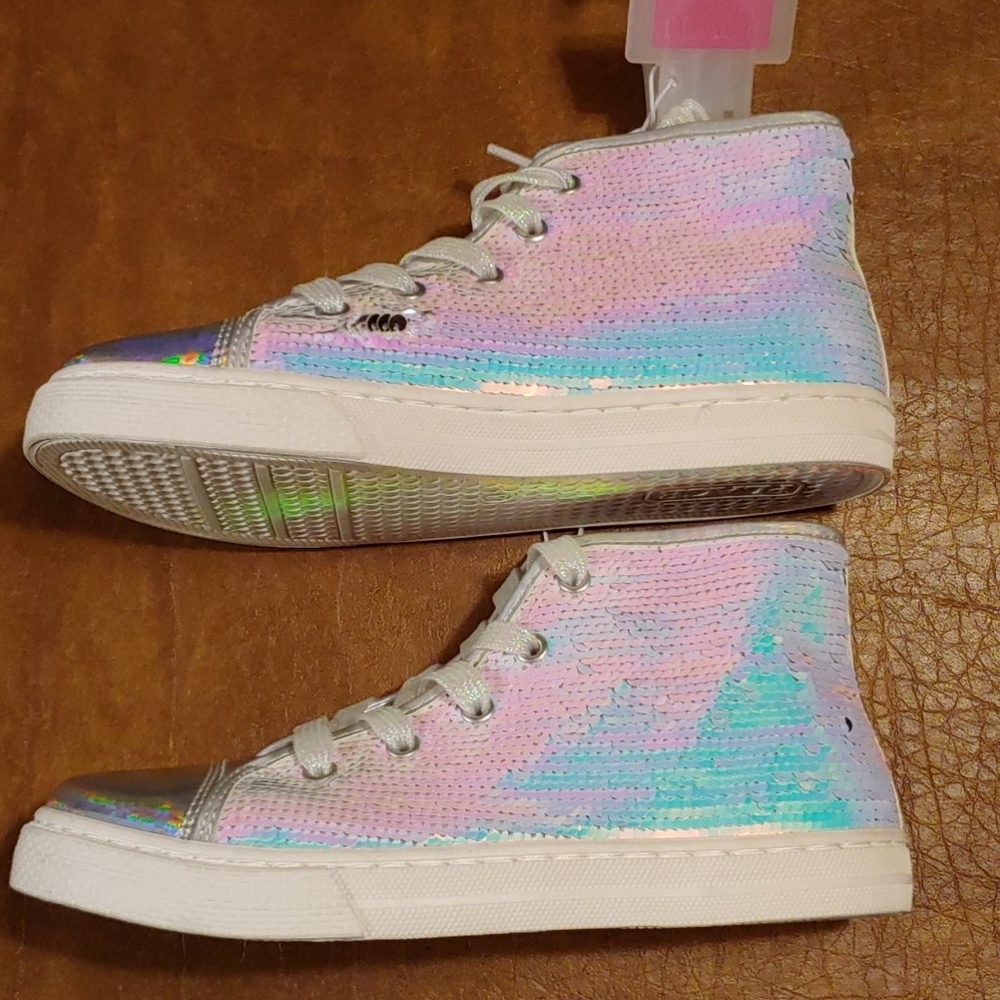 NWT Children's Place High Tops flip sequins size 3 - Picture 3 of 6